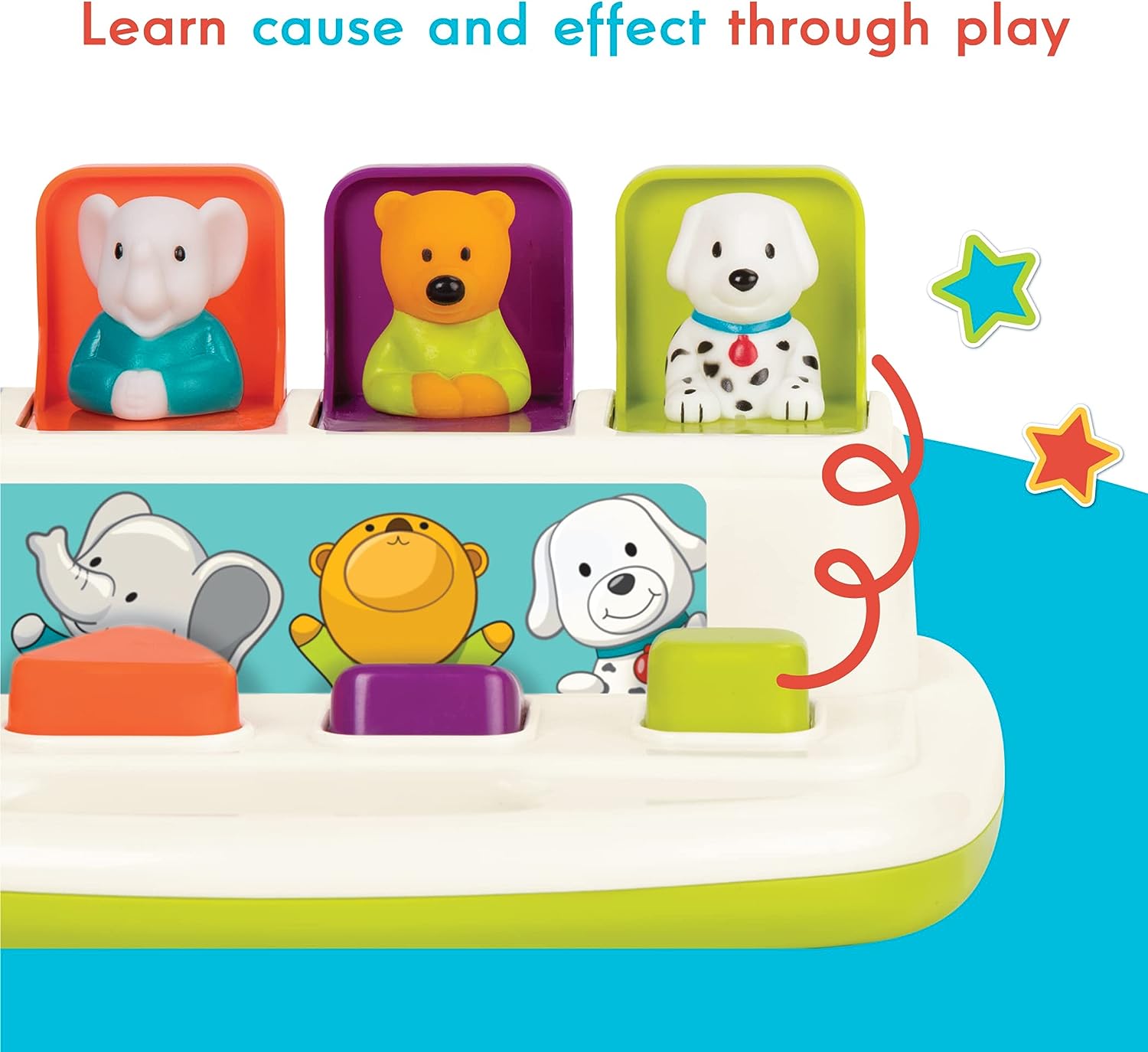 Battat – Cause-and-Effect Toy – Developmental Toy with Buttons & Colors - Image 2